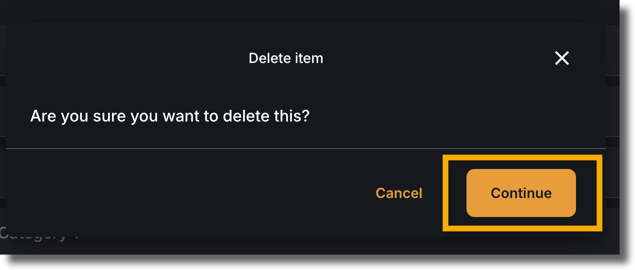 Confirm Deletion