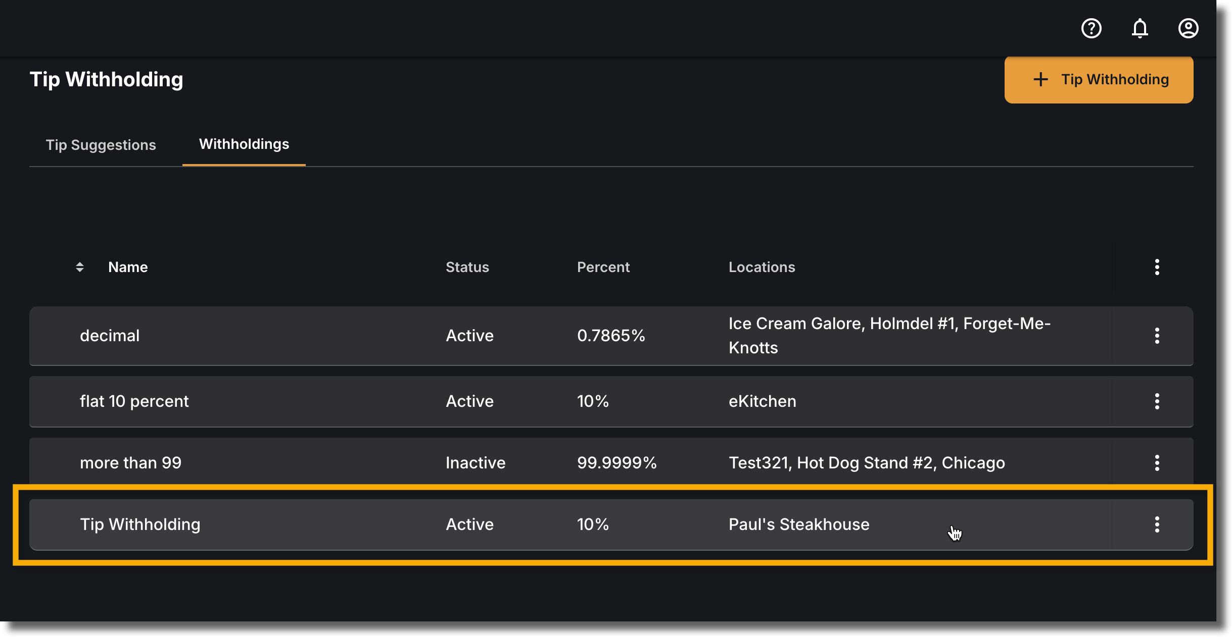 Select Row to Edit