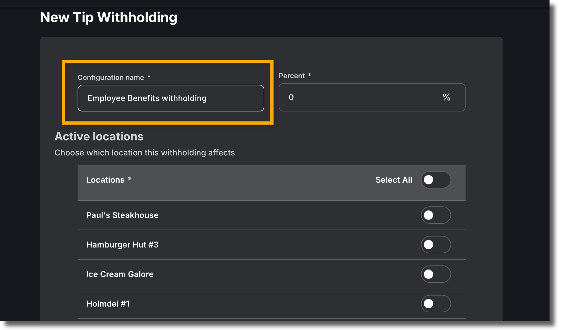 Enter Configuration Name