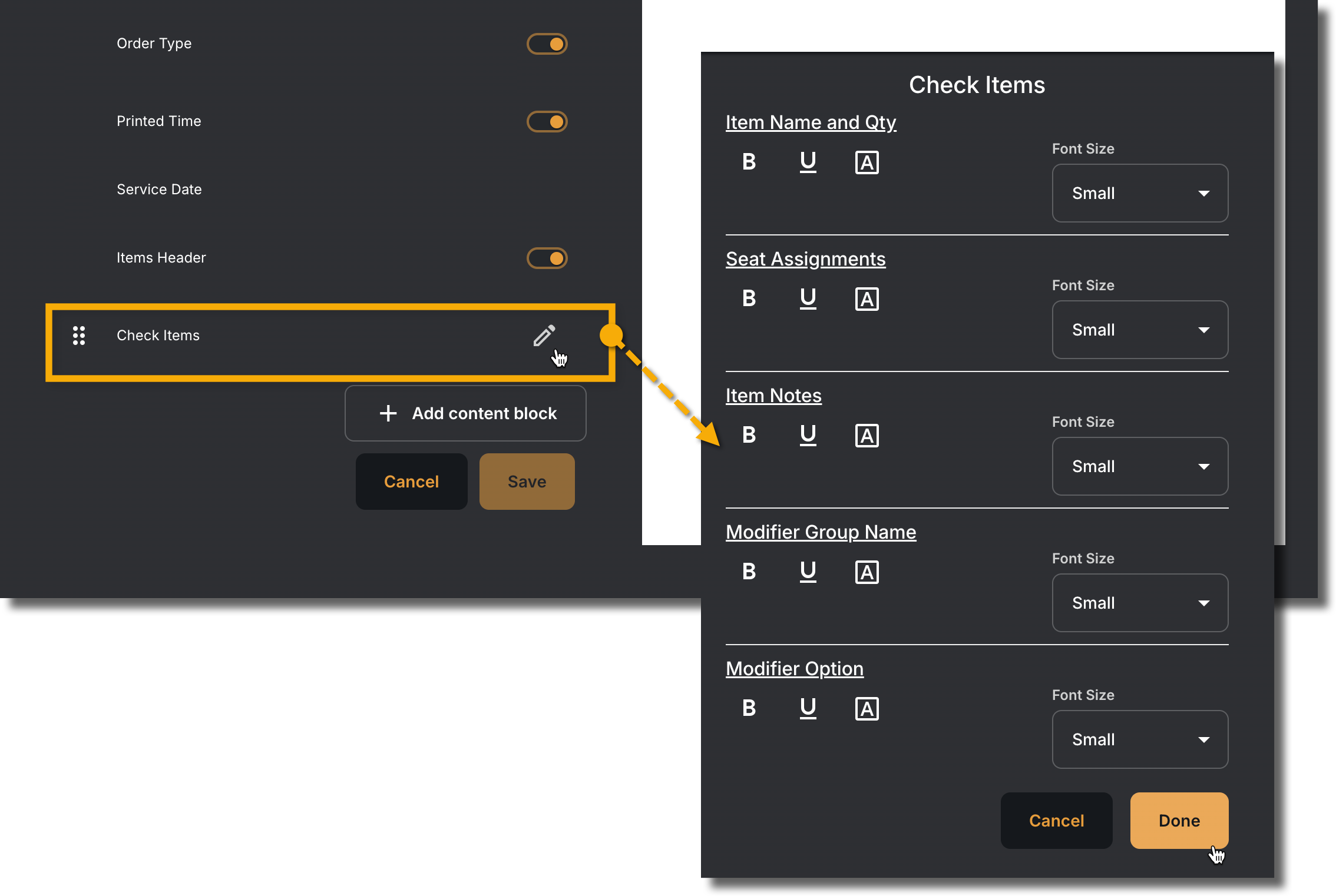 Kitchen Receipt Check Items options.png