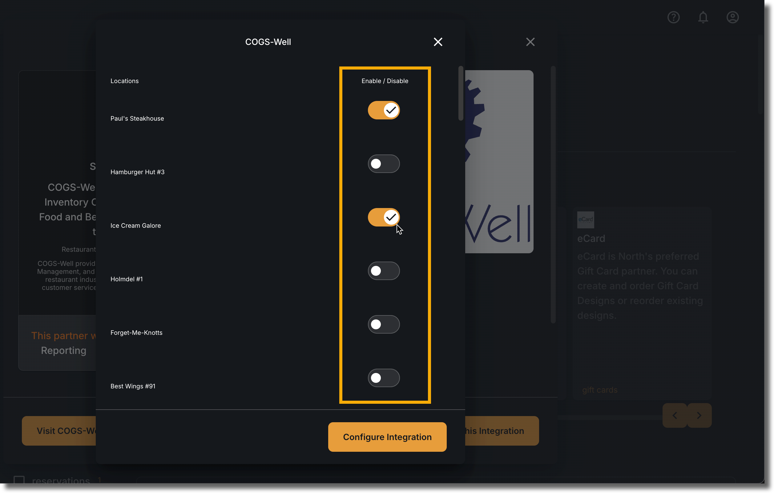 Toggle Location Sliders