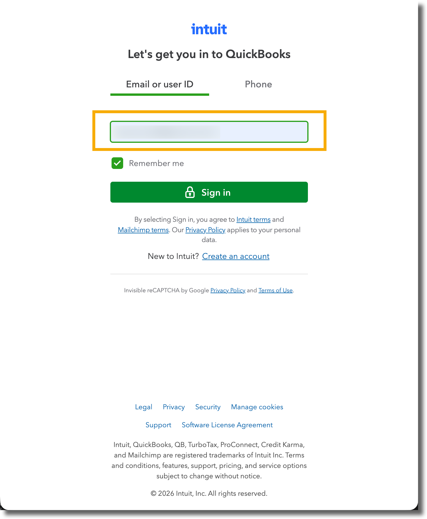 Log in and authorize QuickBooks